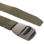 Ремень туристический 1,2м металлическая пряжка, цвет зеленый