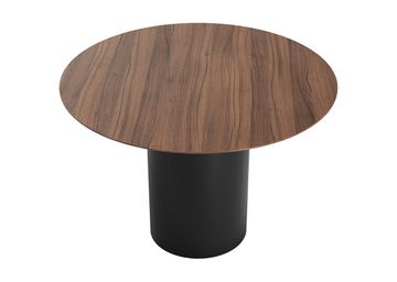 Стол обеденный Type D 110 см основание D 43 см (орех/черный)