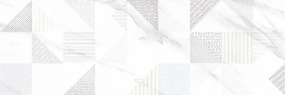Настенная плитка Alma Ceramica TWU93IBR17R Iceberg 30x90 белая глянцевая с орнаментом