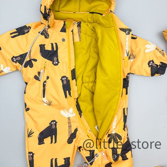 Комбинезон демисезонный "Обезьянки" светлая горчица