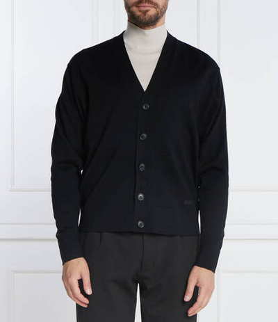Хлопковый кардиган merino Calvin Klein - черный(K10K112260)