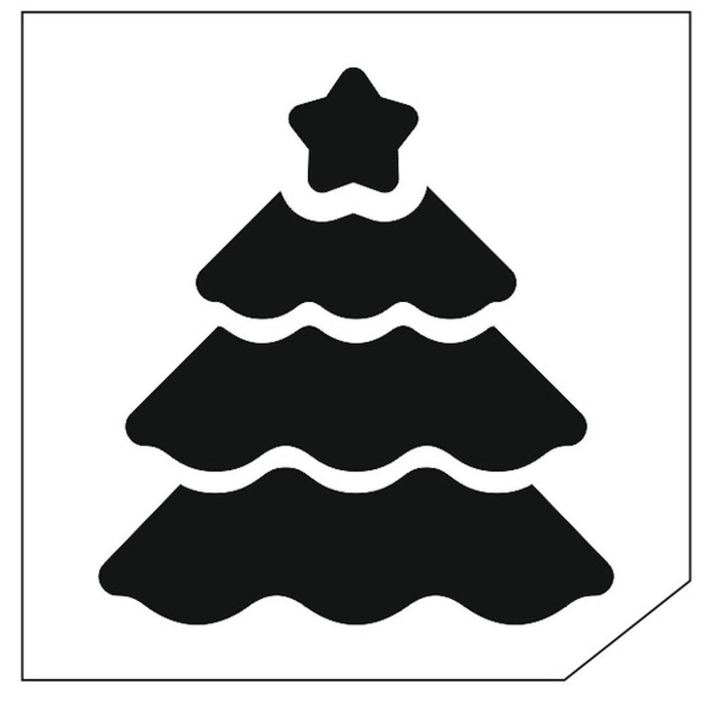 Трафарет для блеск-тату 6*6 новый год 25S