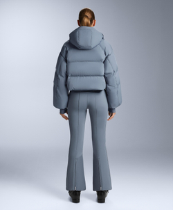 Oysho Легкий водонепроницаемый короткий пуховик Minardi Piume SKI, серо-голубой