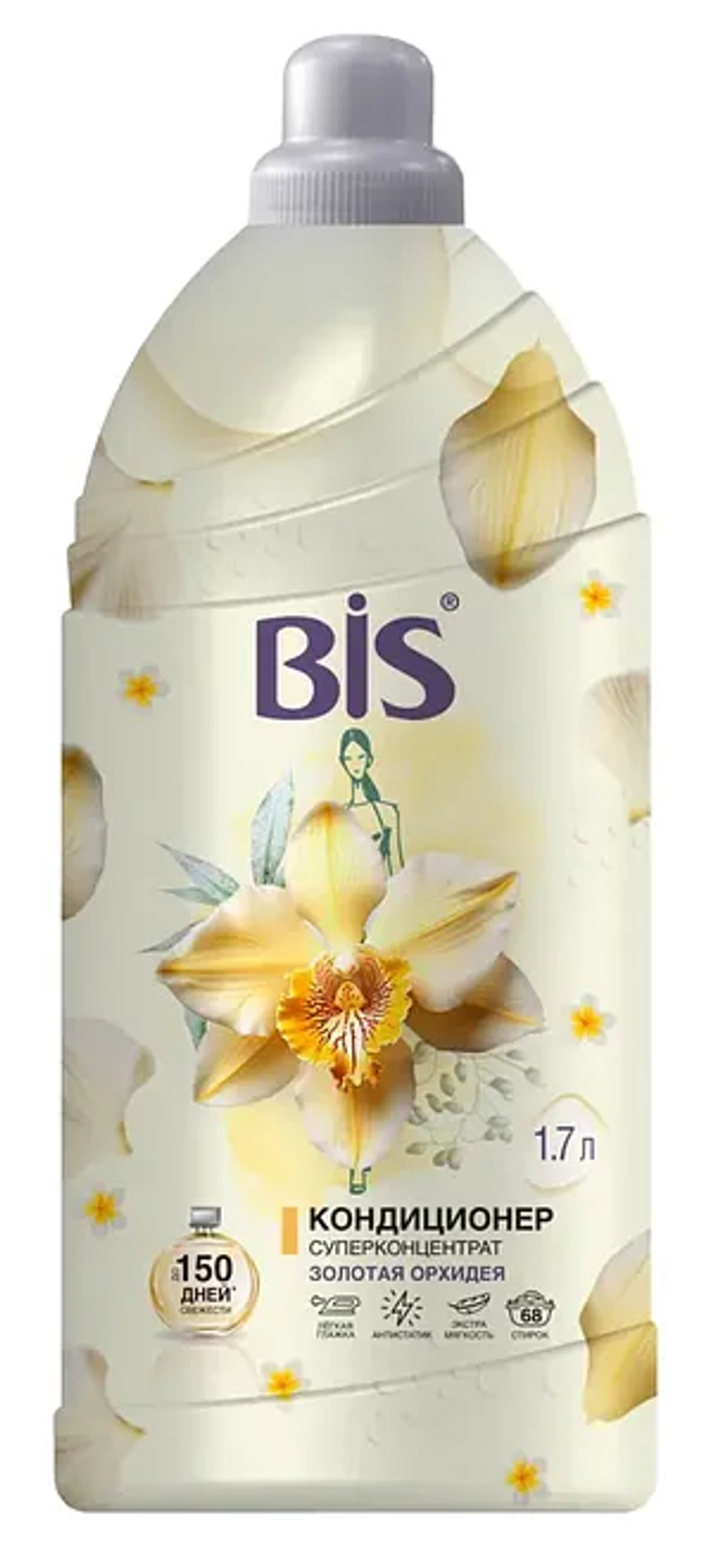 BIS Кондиционер для белья концентрированный Золотая орхидея 1,7л, блок 4шт.