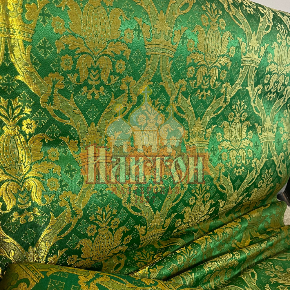 Парча "Новая Корона" зелёная