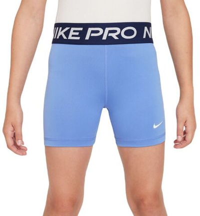 Шорты для девочки теннисные Nike Pro 3in Shorts - polar/midnight navy/white