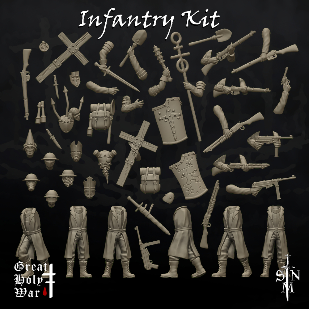 Миниатюра Trench Crusade Great Holy War Infantry Kit