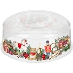 Крышка для СВЧ D250мм с декором «Игрушки» (бесцветный)