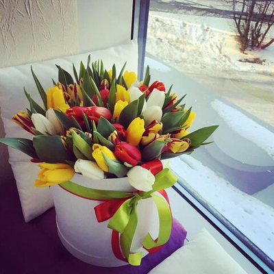 Микс из 35 тюльпанов