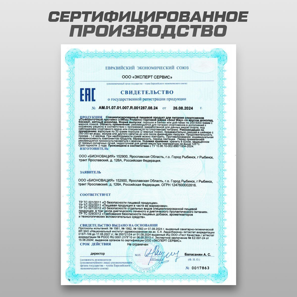 Протеин сывороточный Not Just Protein со вкусом Черничный пирог / 900 г / 30 порций