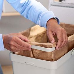 IKEA HÅLLBAR Решение для сортировки отходов, выдвижное/светло-серое, 22 л