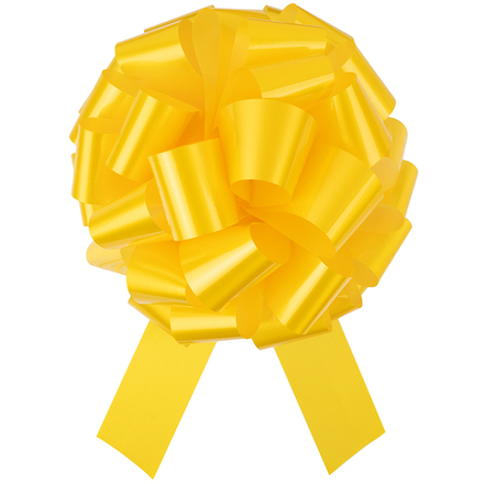Бант-шар в желтом цвете, лаковый, 21 см/ 36 см