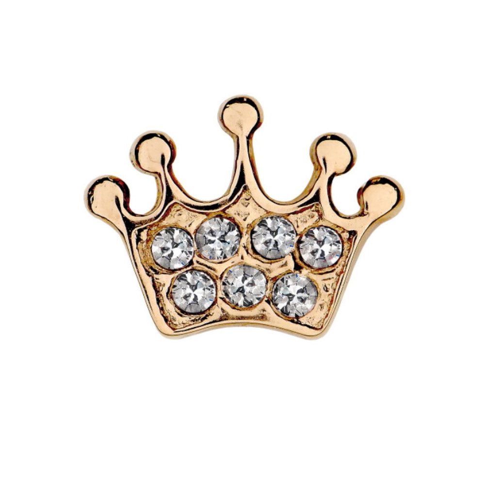 Детские серьги из медицинской стали Baby Crown Swarovsky Rose Gold Biojoux