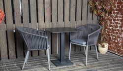 "Каффе" стол из HPL квадратный 80х80см, цвет "серый гранит"