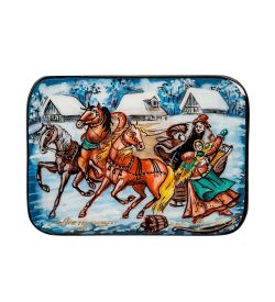 Народные промыслы ШК-55/ 09 Шкатулка «Тройка» Кузина