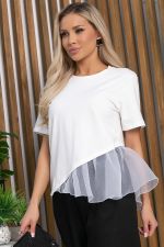 Блуза Нежный взгляд (белая) Б15390-7М LT Collection