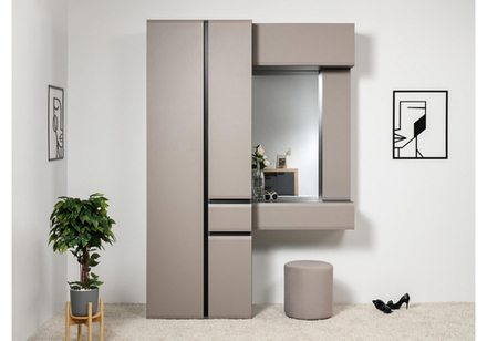 Прихожая Woodville Сейдиль 16.314.01 антрацит, веллюто капучино