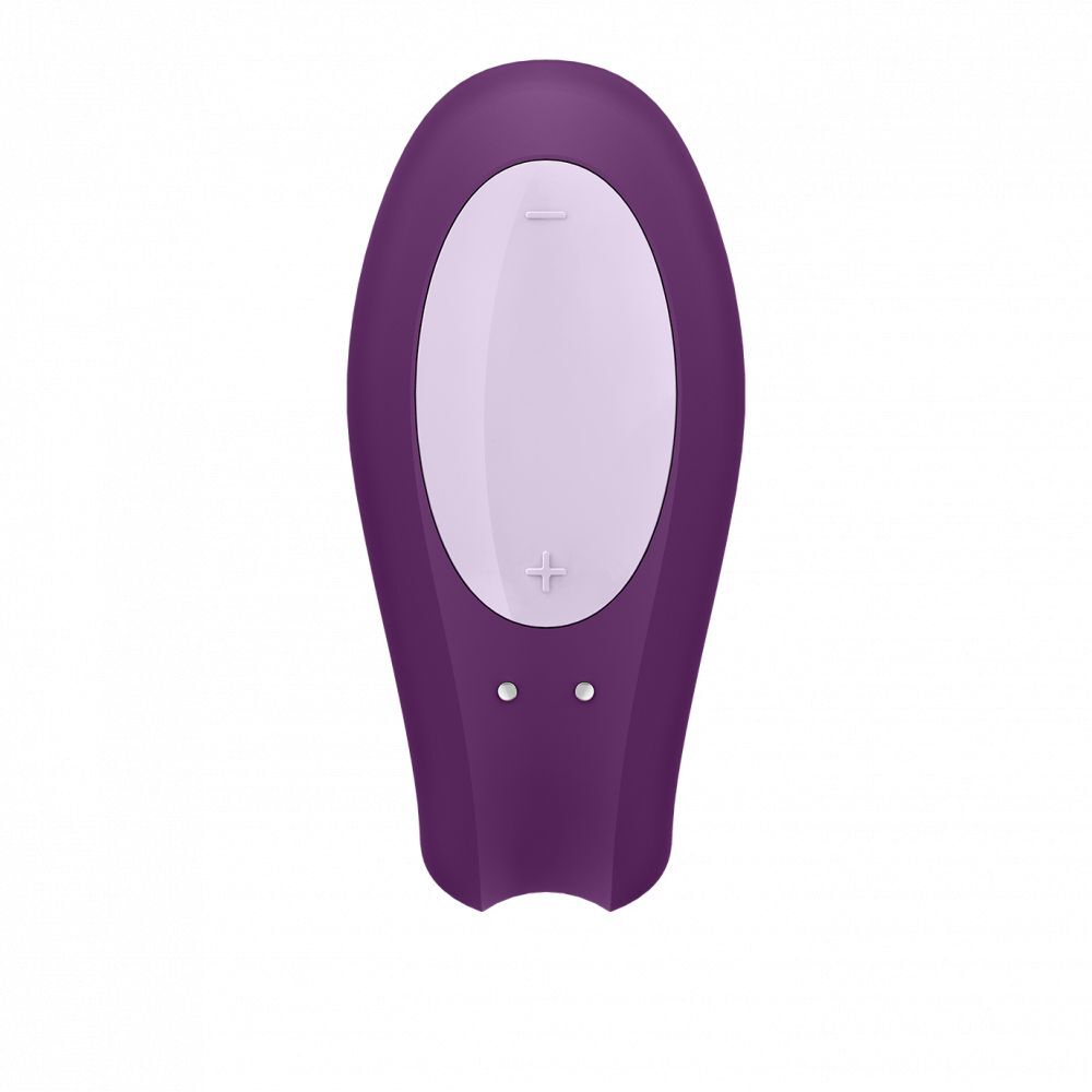 Фиолетовый вибратор для пар Double Joy с управлением через приложение (Цвет: фиолетовый)