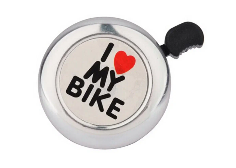 Звонок "I LOVE MY BIKE" хром., сталь/пласт.