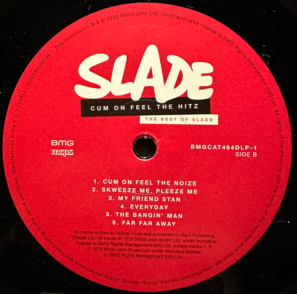 Slade - Cum On Feel The Hitz - The Best Of Slade 2LP (Европа 2020г.)