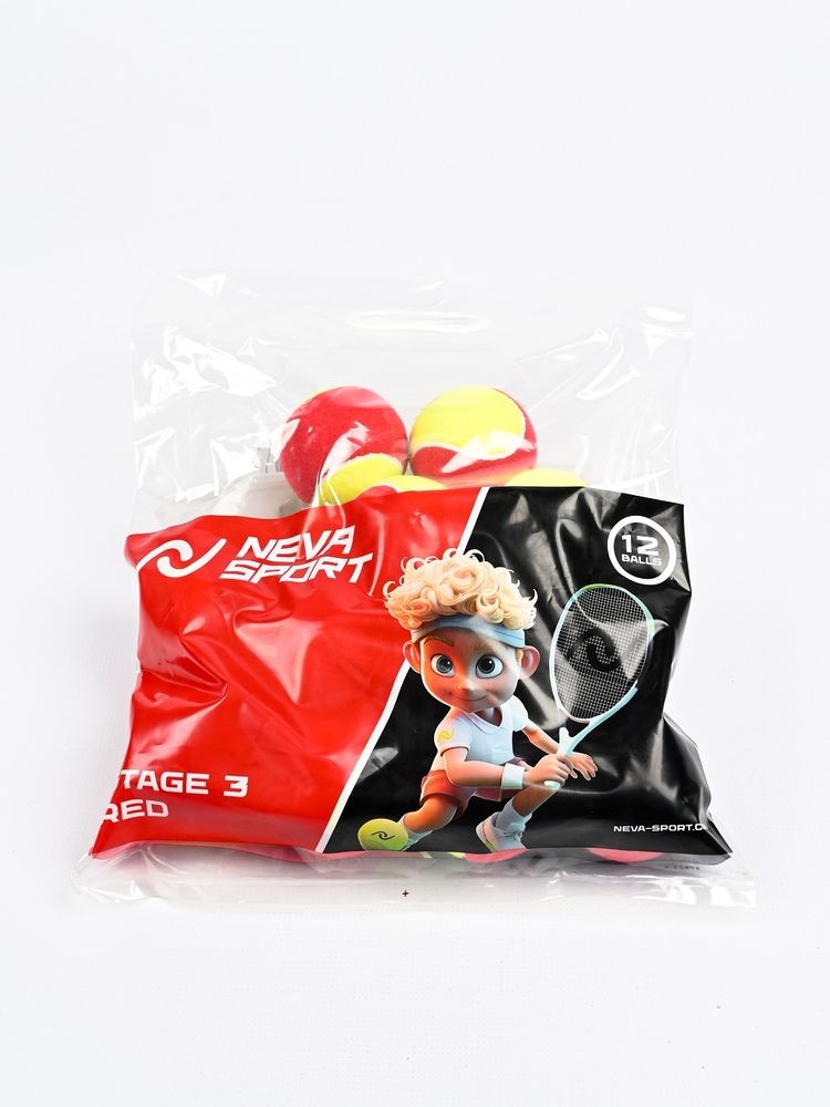 Детские теннисные мячи NEVA SPORT Red (12 мячей в упаковке)