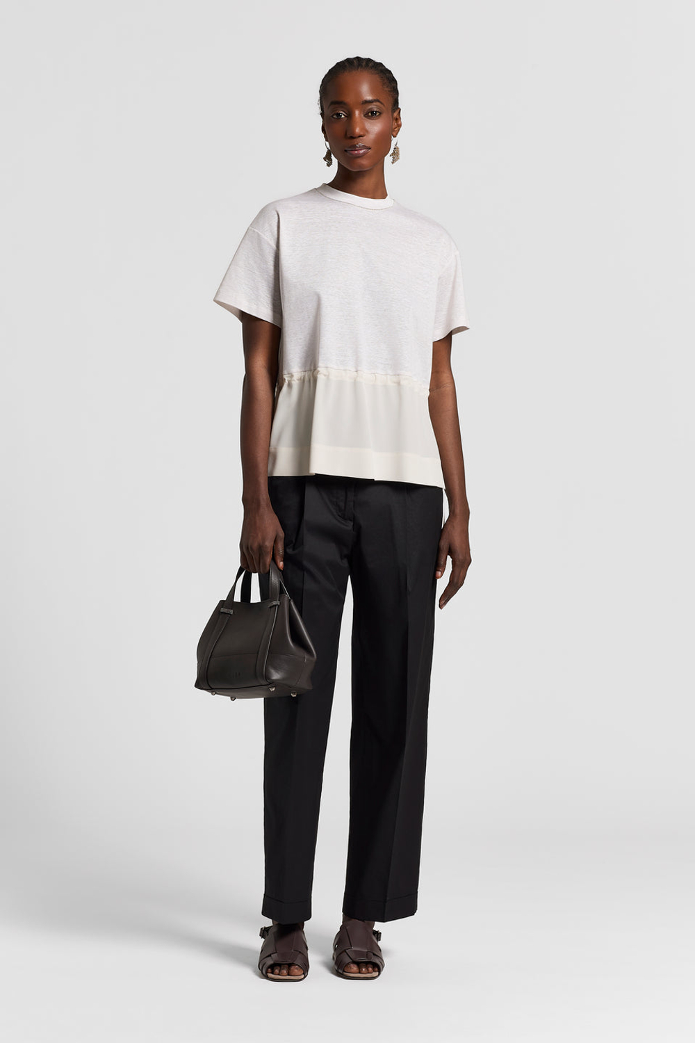 Футболка PESERICO комбинированная с шёлком купить 42IT