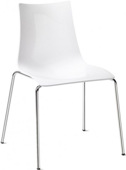 Стул пластиковый Zebra Antishock 4 legs белый