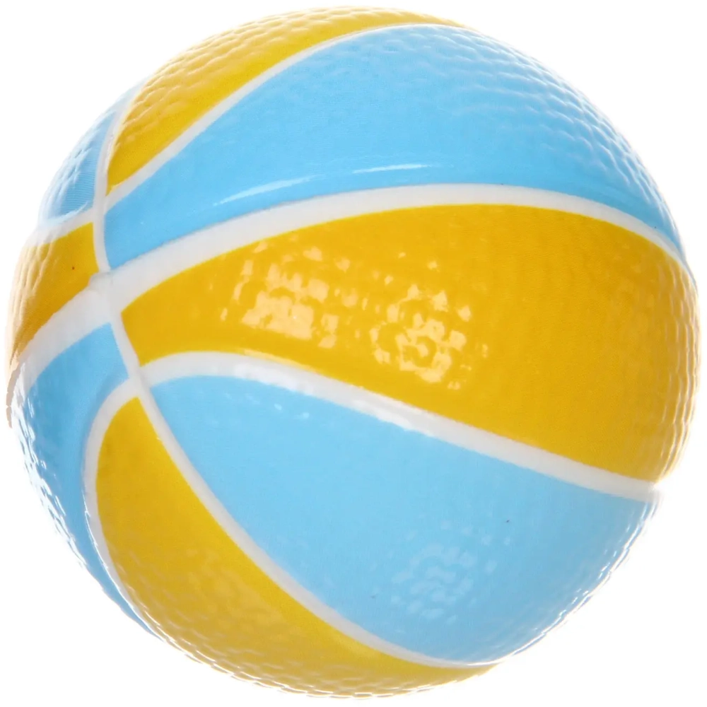 Мяч 6,3 см «Баскетбол» (антистресс) попрыгун, микс СТИКЕР НА ШОУ-БОКС