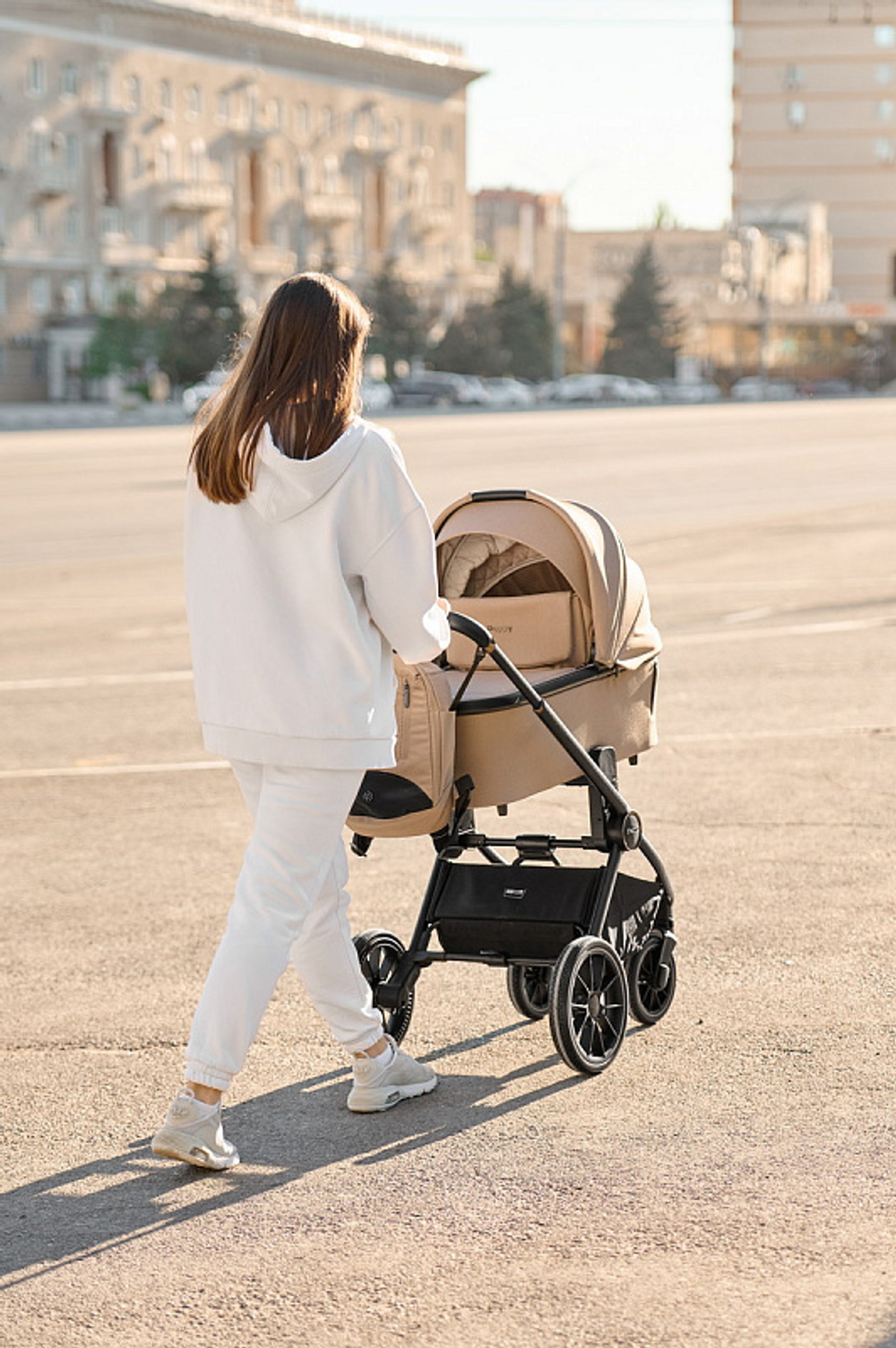 Детская коляска Peppy Monaco 2 в 1 Black (черный), рама черная матовая