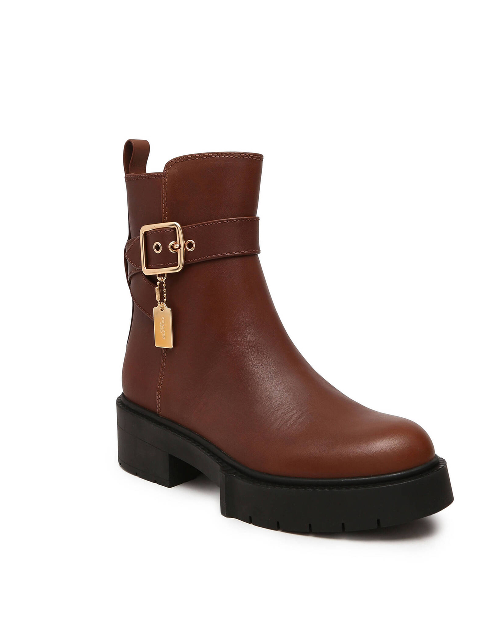 Кожаные ботильоны Coach - коричневый(CB995)