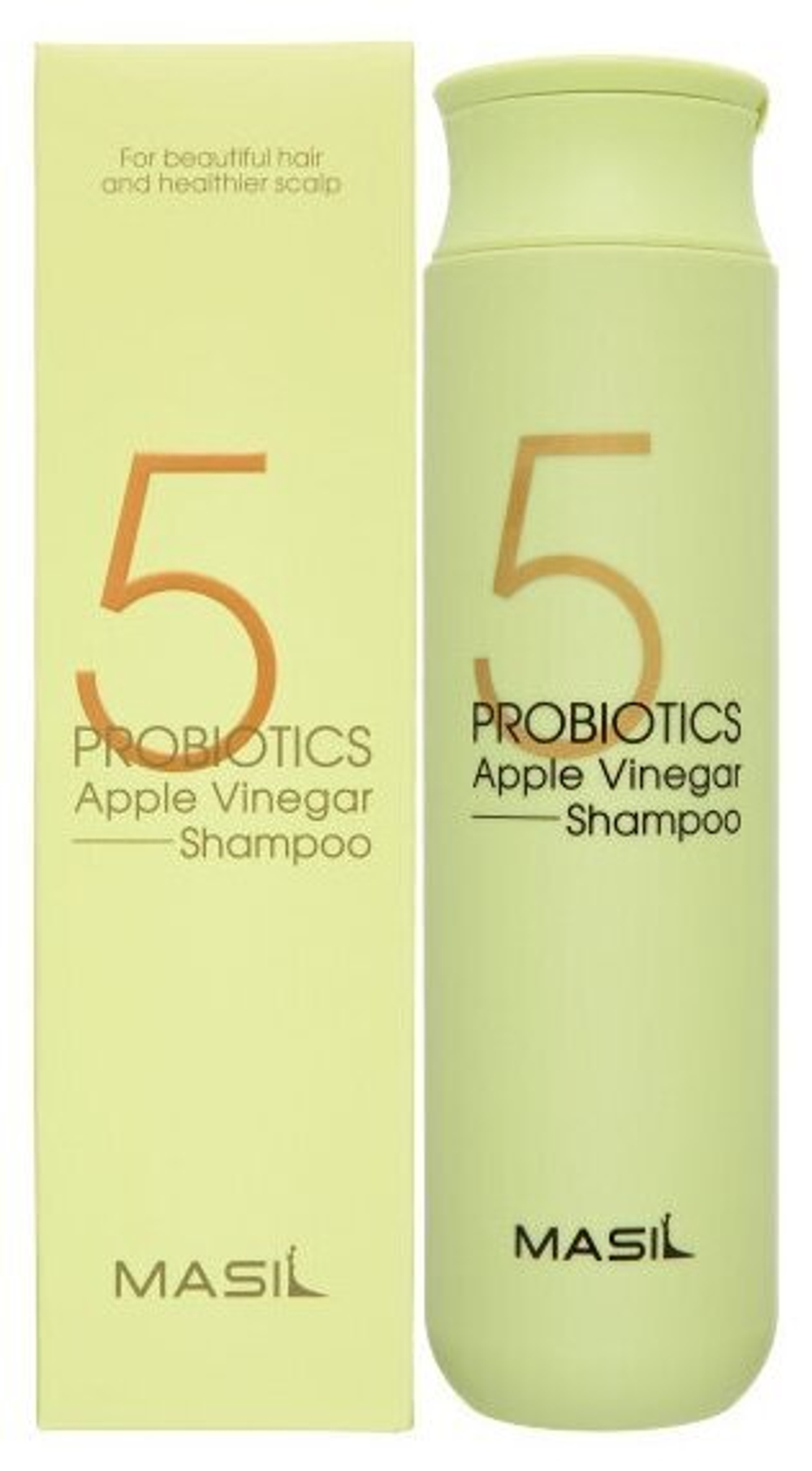 Masil Бессульфатный шампунь от перхоти с яблочным уксусом 5 Probiotics apple vinegar shampoo, 300 мл