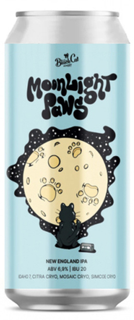 Пиво Блэк Кэт Мунлайт Паус / Black Cat Moonlight Paws 0.45 - банка
