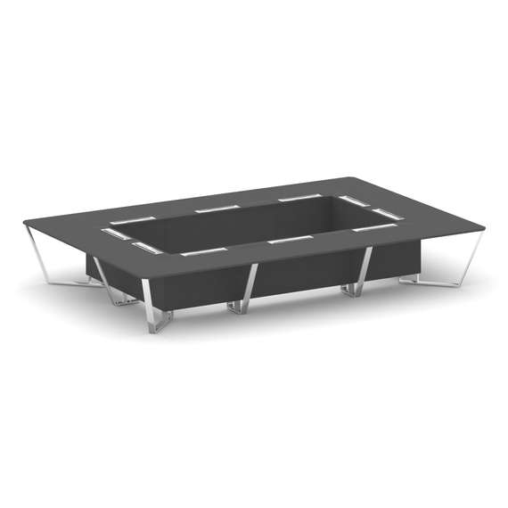 Steel Meet Стол переговорный прямоугольный MD-PR.B.SP-20K Антрацит/Нержавеющая Сталь/Хром 4800*3200*