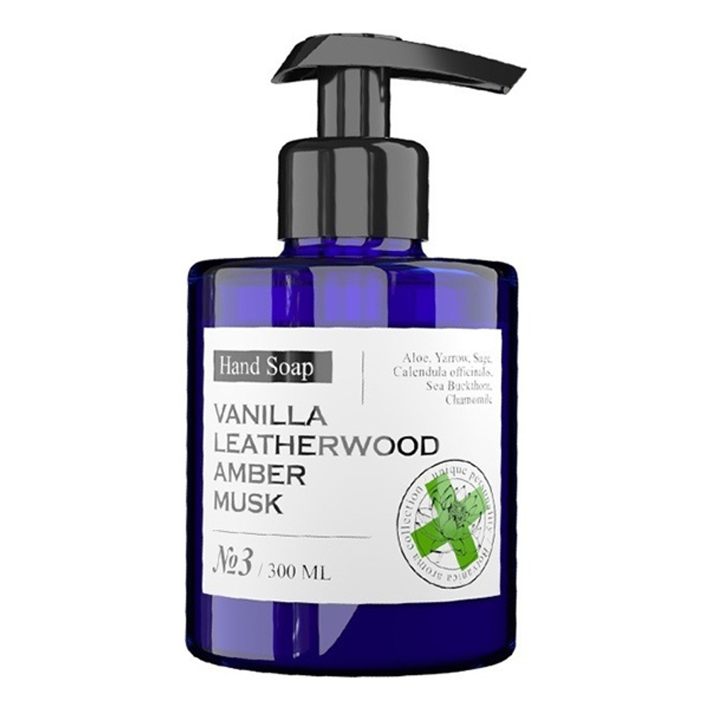 Парфюмированное жидкое мыло №3 Ваниль, Кожа, Амбра, Мускус Maniac Gourmet Hand Soap 300мл