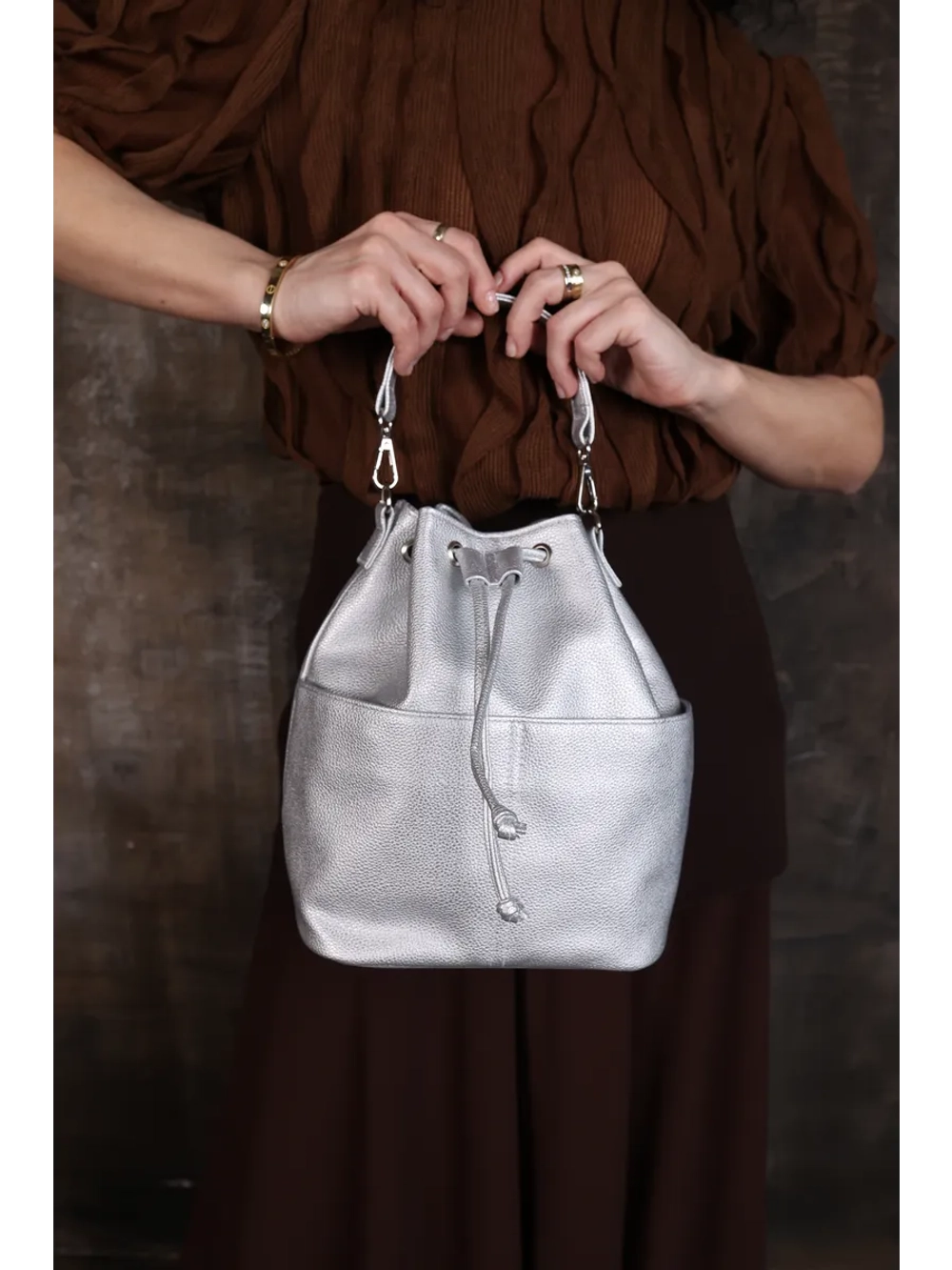 сумка через плечо тоут средняя мешок