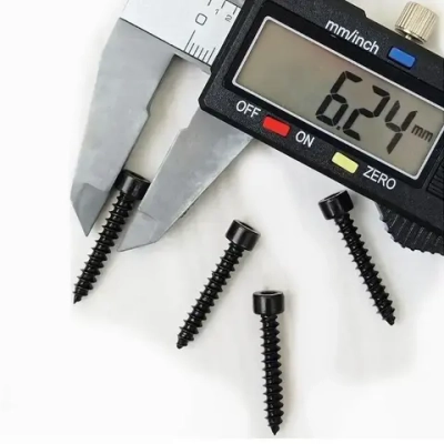 Саморезы под шестигранник 4 х 25 мм черные 64 шт для динамиков акустики автомобильные набор (размер шестигранника 3 мм.) (HEX 3) для колонок и сабвуферов Саморез для динамиков