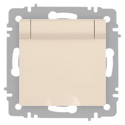 Розетка Intro Accent 6-203-02 2P+E Schuko с крышкой 16А-250В IP20 СУ AL/CU слоновая кость | Intro
