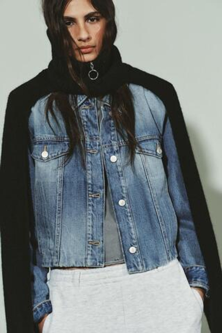 ZARA ТРИКОТАЖНЫЙ ШАРФ С ВОРОТНИКОМ-СТОЙКОЙ, ЧЕРНЫЙ