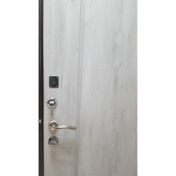 Входная металлическая дверь Лекс Сенатор 3К с шумоизоляцией Софт Графит / №73 Дуб тревис серый