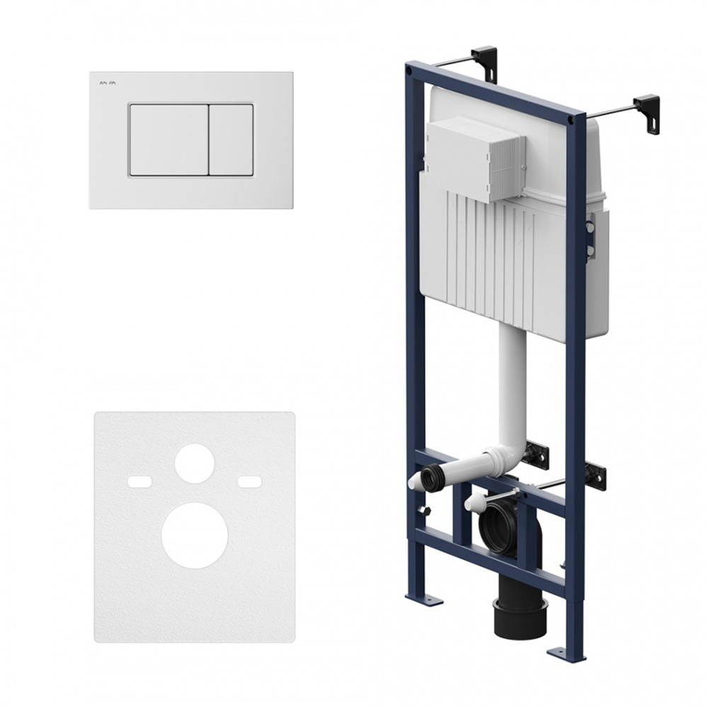 Инсталляция для подвесного унитаза с клавишей AM.PM ProC I012707.0201 синий, белая