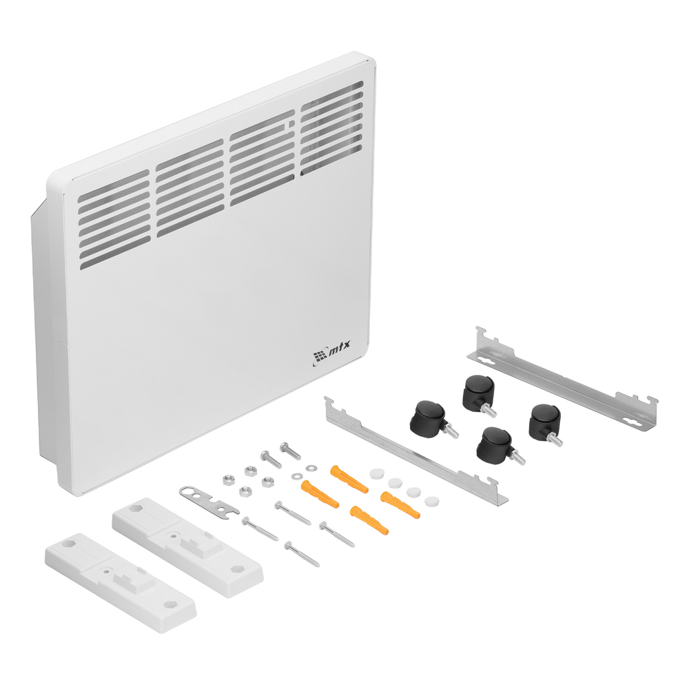 Конвектор электрический КМ-1000.1, 230 В, 1000 Вт, X-образный нагреватель, колеса, термостат MTX