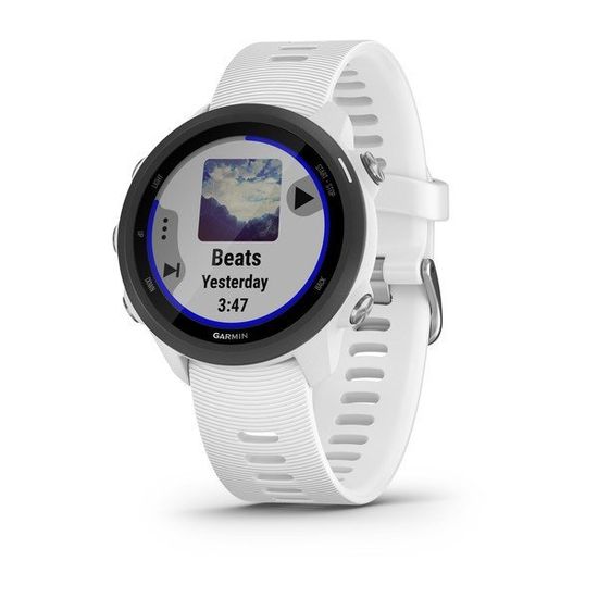 Часы для бега Garmin Forerunner 245 Music белый с белым ремешком (010-02120-31)