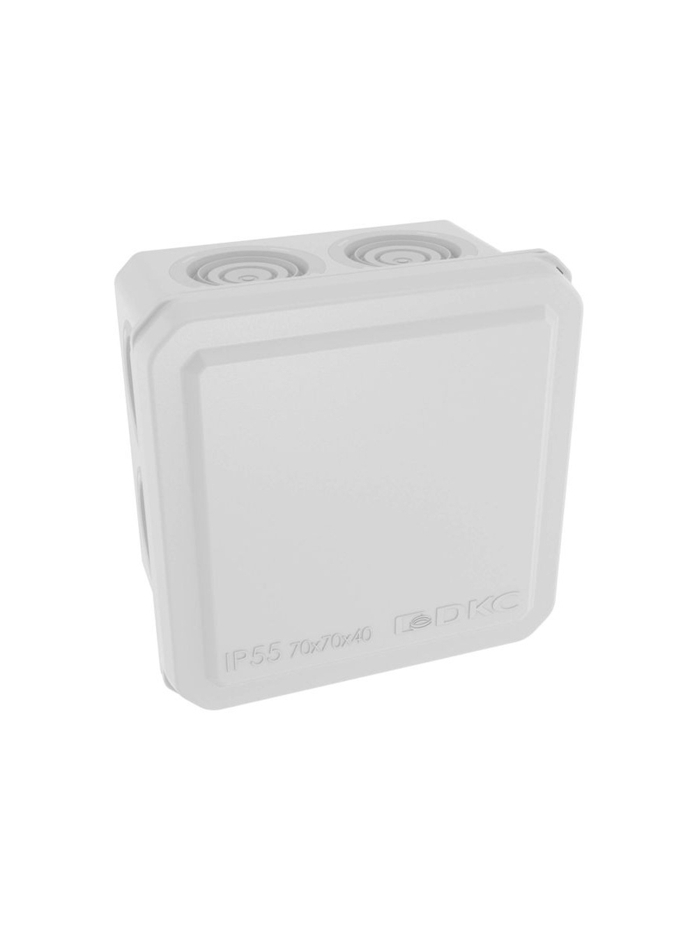 Коробка ответвительная с 8+2 кабельными вводами д.20/20мм IP55 70х70х40мм DKC 53770