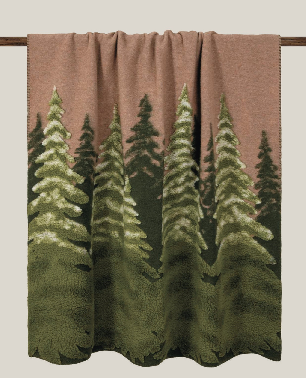 Плед 150x190 Frati Home Bosco Verde бежево-зеленый