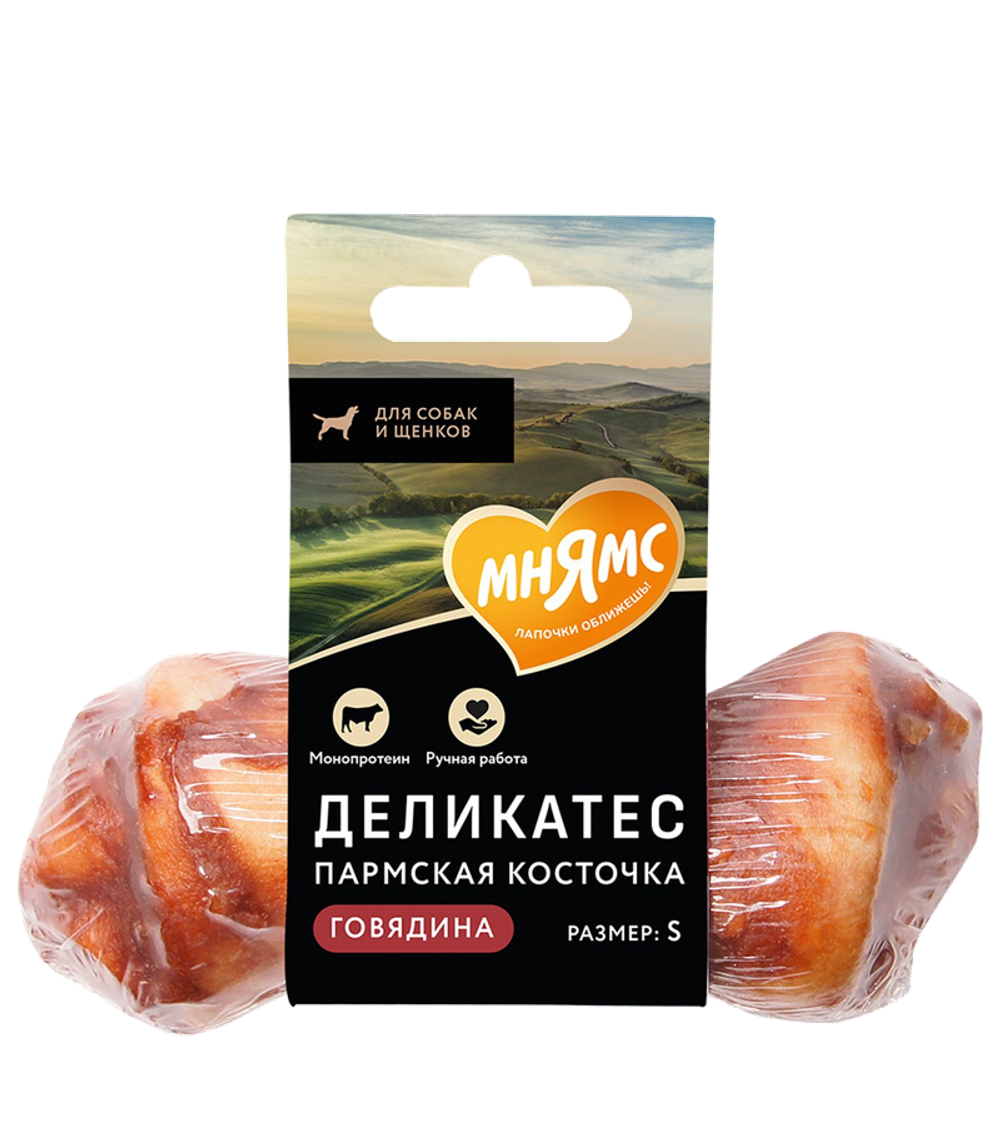 Мнямс Лакомство для собак Пармская косточка, Размер S