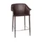 Полубарный стул Gio, коричневая кожа