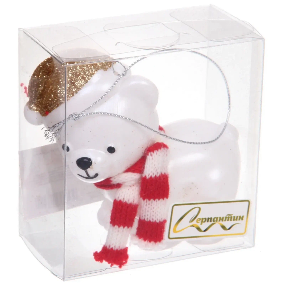 Елочная игрушка «Милый мишка» 8*4*9 см, Шампань