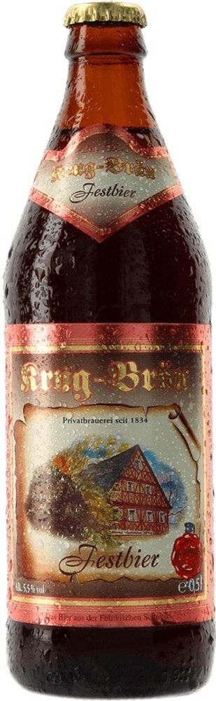 Пиво Круг-Брой Фестбир / Krug-Brau Festbier 0.5 - стекло