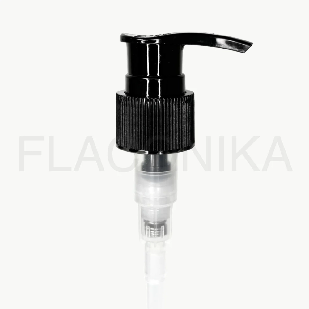 Дозатор для мыла 24 винтовой Черный рифленый