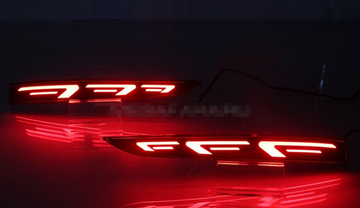 Светодиодные вставки в задний бампер Хендай Солярис 2017-2019 V7 Type